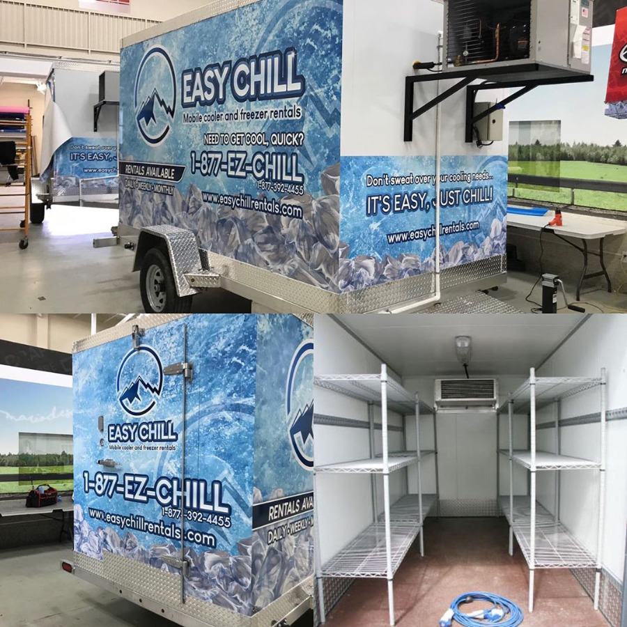 mobile freezer and cooler for red deer